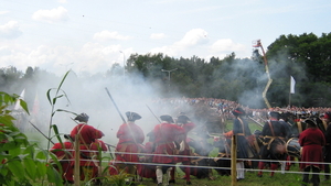 infanterie beschiet de tegestanders