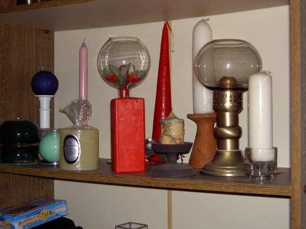 lampkaars houder en div.kaarsen