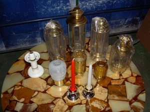 Stormlamp kandelaars en div.