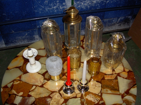 Stormlamp kandelaars en div.