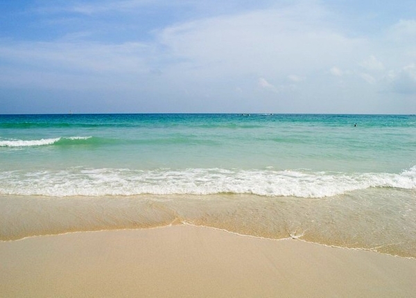 Beach and sea water