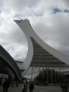 Montreal: Olympisch stadion van 1976 met 'dekseldak'.