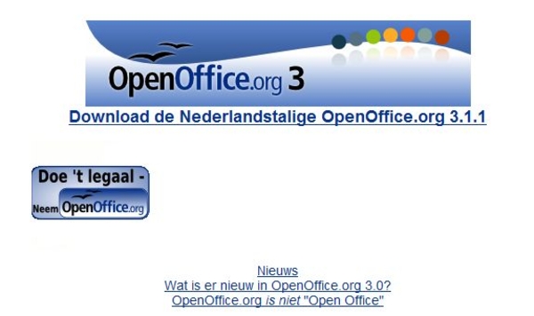 Open Office 3.1.1 gratis vervanger voor  Microsoft Office