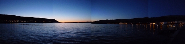 2009_07_19 039ABCD-pano Pag - zonsondergang boven water
