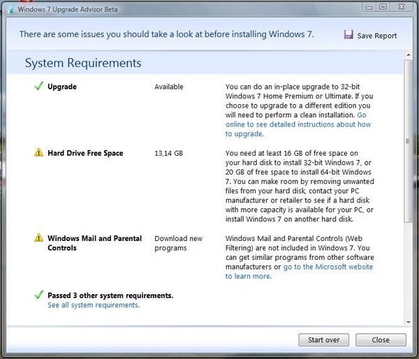 Windows Upgrade Advisor in Vista