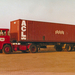Scania met dagcabine en Container Oplegger