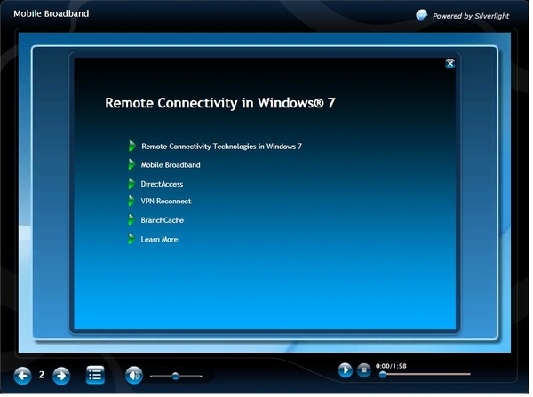Romote Connectivity in Windows 7