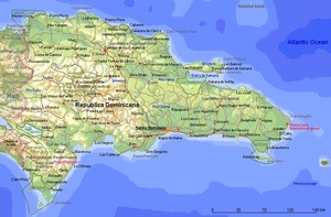 Landkaart Dominicaanse