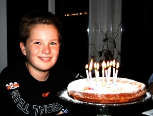 2009-10-17 verjaardagsfeest Bjarne 11 jaar Bjarne met verjaardags
