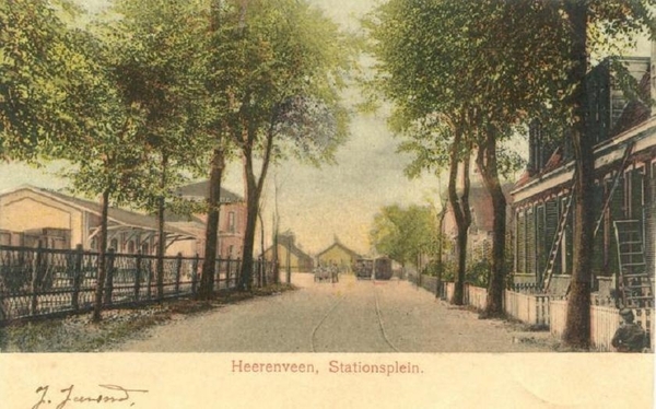 101667Heerenveen stationsplein ca 1900
