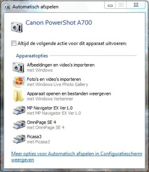 Automatisch afspelen ( In Windows 7 )