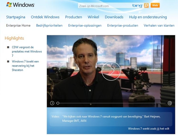 Video's over  Windows 7 en aanvullende info.