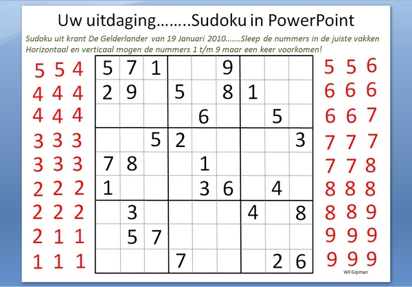 Sudoku in PowerPoint 2007