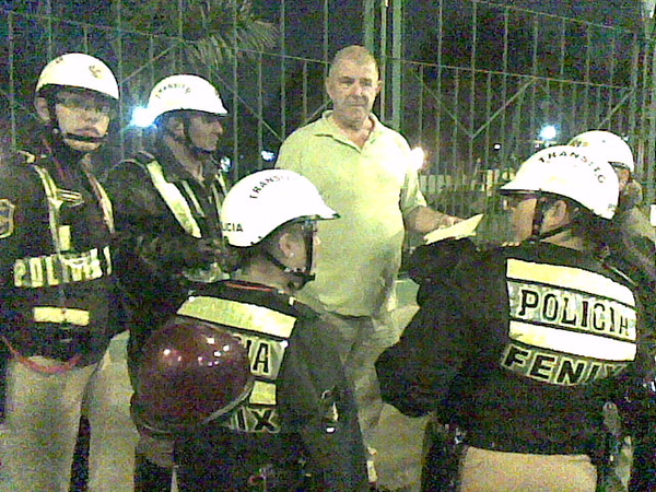Politie van Lima, helaas telaat.