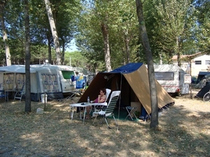 Ons plekje op Camping Lido Trasimeno