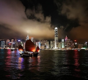Hongkong bij nacht