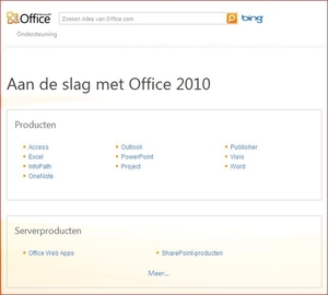 Aan de slag met Office 2010