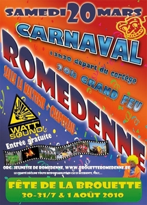 Affiche Carnaval & Grand Feu Romedenne