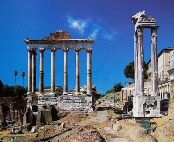 e18100 Saturnus en Vespianus tempel nu