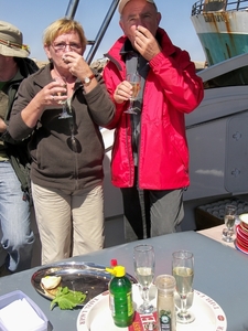 Walvisbaai boottocht met oesters en champagne