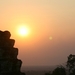 Zonsondergang gezien vanaf de tempel