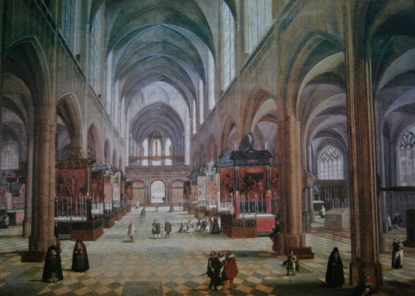 Binnenzicht OLV kerk in 1610