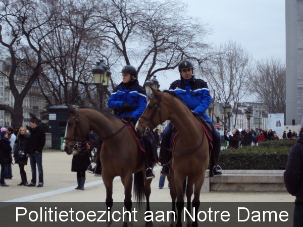 Bereden politie aan Notre Dame