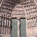 De kathedraal met gotisch beeldhouwwerk