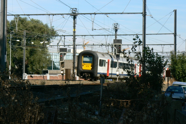 trein bij vertrek uit Kortrijk