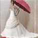 bruid in de regen