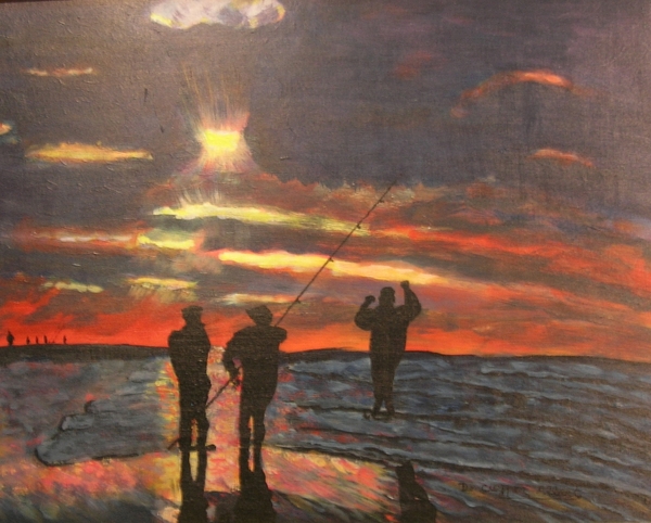vissers bij nacht