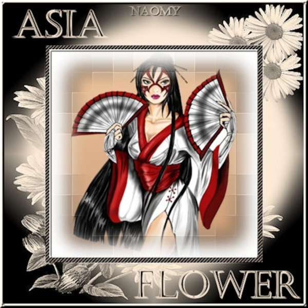 Asia Flower  frame