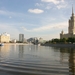 Moskvarivier en hotel Oekraiene