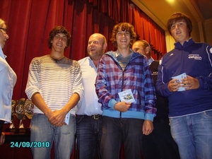 Belgische kampioenen Juniores Jonas Buyck, Karim D'Heedene (B), W