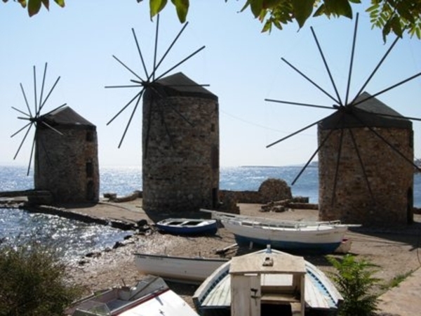 Chios windmolens Kalambaki