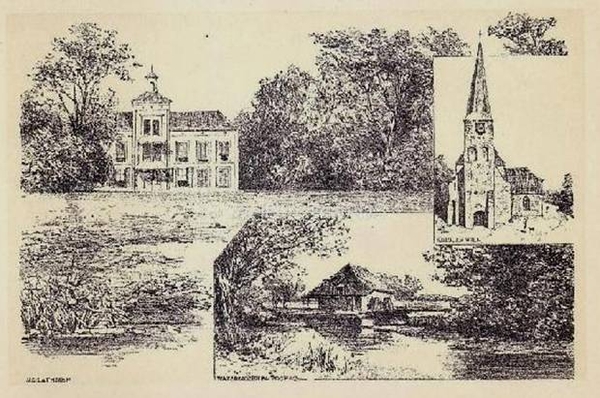 1887, Chromilitho Voorster watermolen Wilp-Lathmer