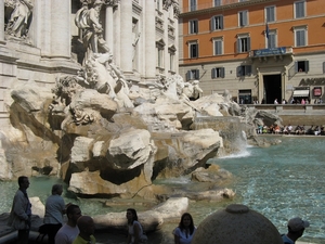 zicht op de 3 fonteinen in Rome