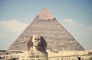 1b Gizeh_sfinx _ met Chefren piramide