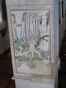 Sint-Truiden _Begijnhofkerk, Marteldood H. Agatha, fresco