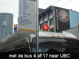 bus 4 of 17 naar UBC