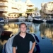 Danny van Strien aan de haven van Benalmadena Zuid-Spanje