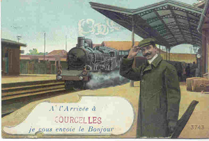 COURCELLES   A L'ARRIVEE A (1912)