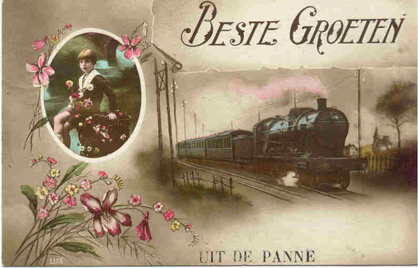 DE PANNE   BESTE GROETEN UIT DE PANNE (1917)
