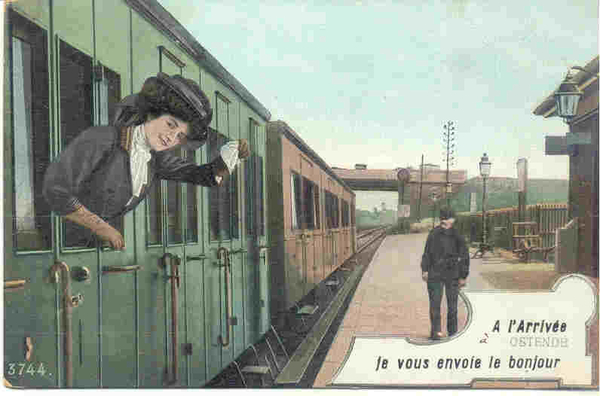 OSTENDE A L'ARRIVEE D'OSTENDE JE VOUS ENVOIE (1910)