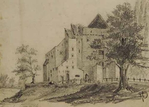 Slot Nijenbeek-tekening van Jacobus Craandijk