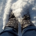 voetjes in de sneeuw