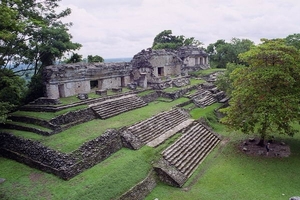 4a Palenque_Grupo Norte. Deze tempels zijn gebouwd net voordat de