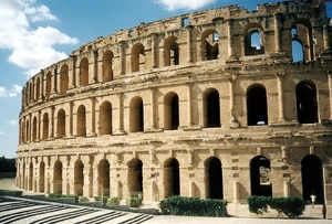 6a  El Djem_amfitheater _Het oude Romeinse amfitheater, van die i