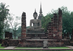 3_Sukhothai _Wat Mahathat _ gelegen binnen de stadsmuren van Sukh