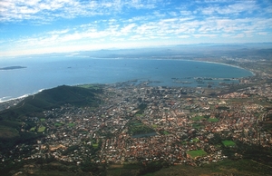 8 Kaapstad _tafelberg zicht op de stad
